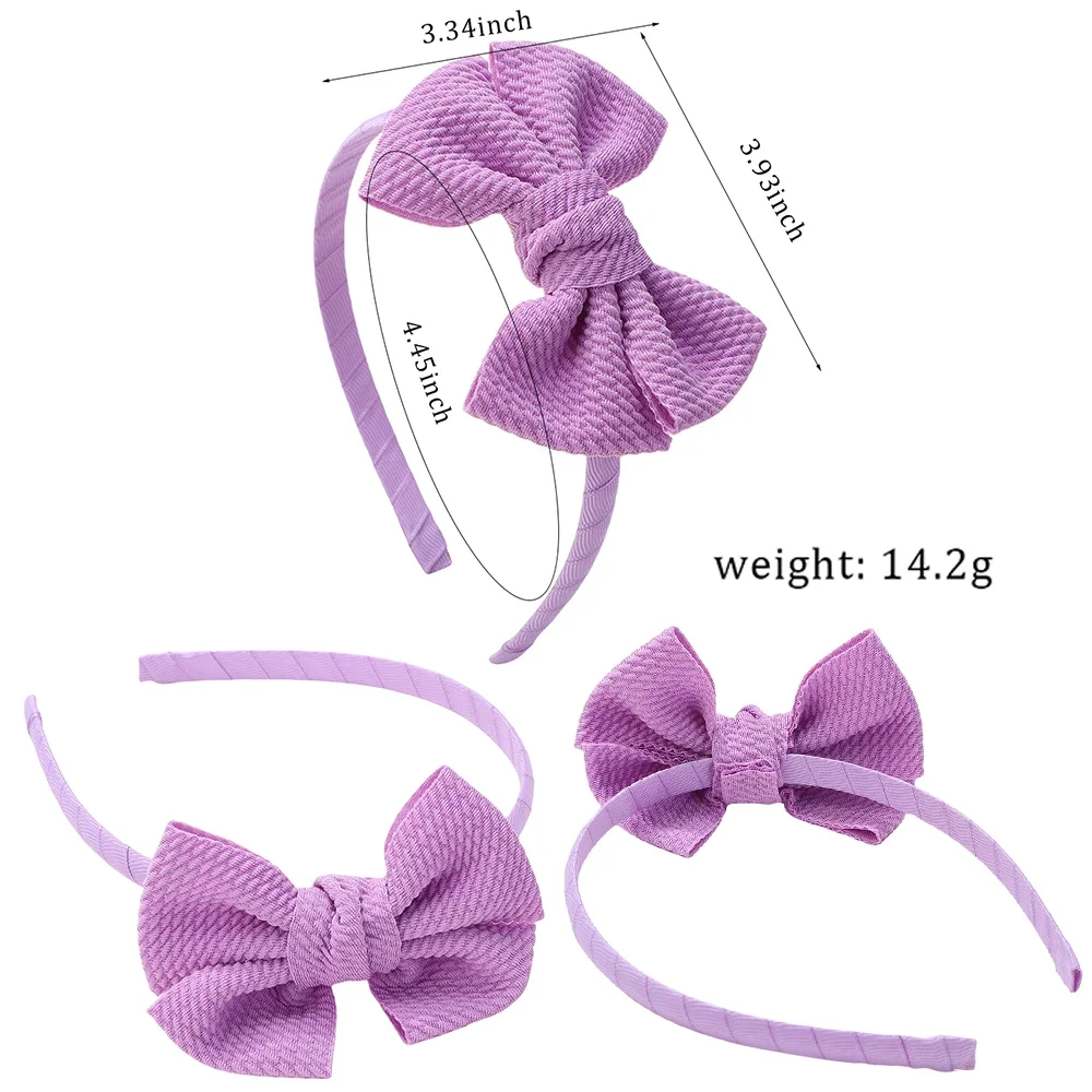 1/3PCS 3.93'' Cute Cotton Knotted Bows Head Bands for Women Girls Candy Color Bowknots Fabrics Hair Hoops Hair Accessories 2025