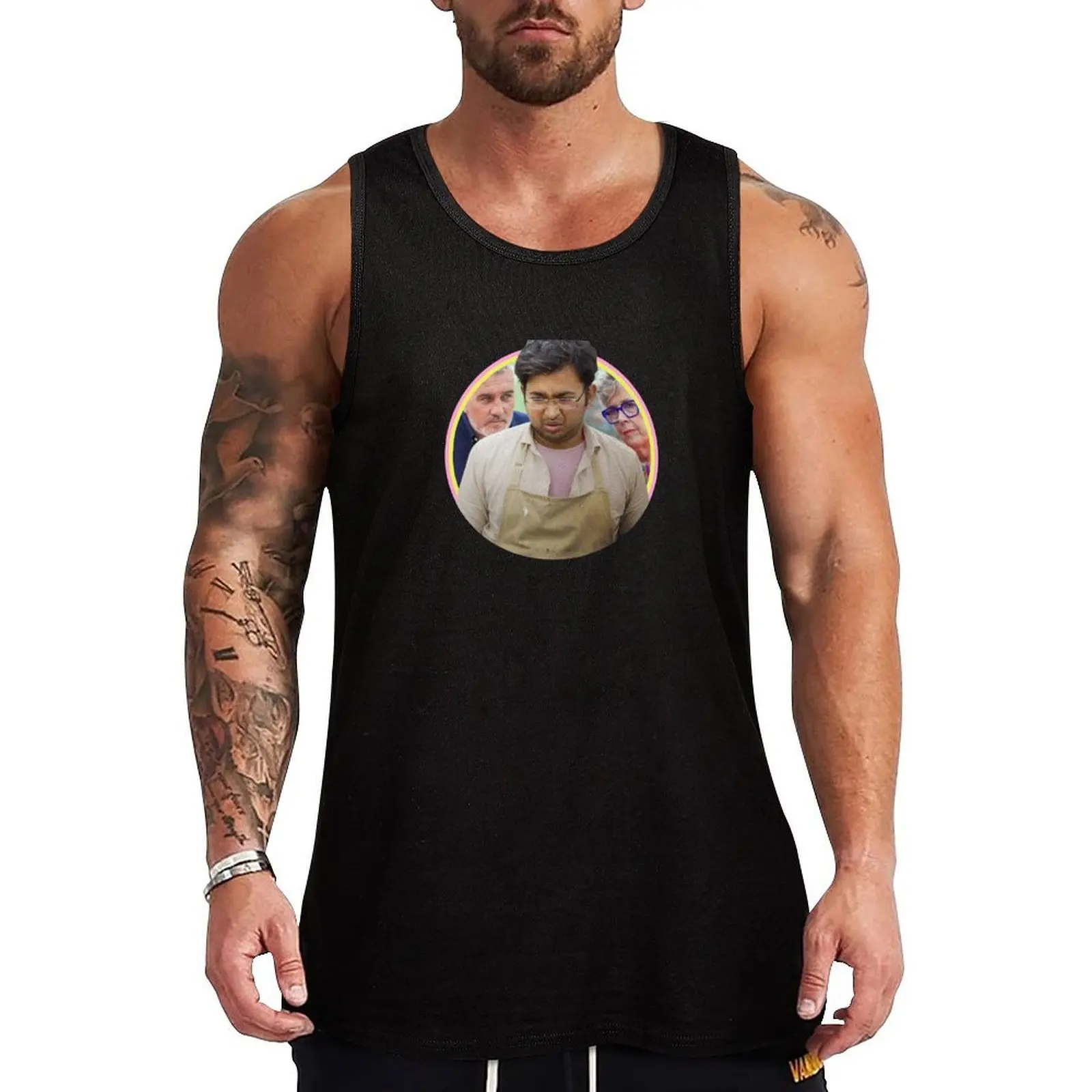 

Rahul British Bake Off (v2) Tank Top gym shirt men T-shirt male Sleeveless men summer clothes
