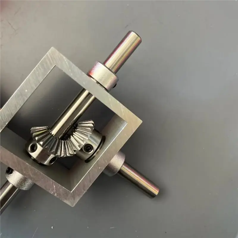 A68P-90 Degree Angle Transmission Reversing Dual Output Shaft Bevel Gear Angle Converter Speed Ratio 1:1 Mechanical Module