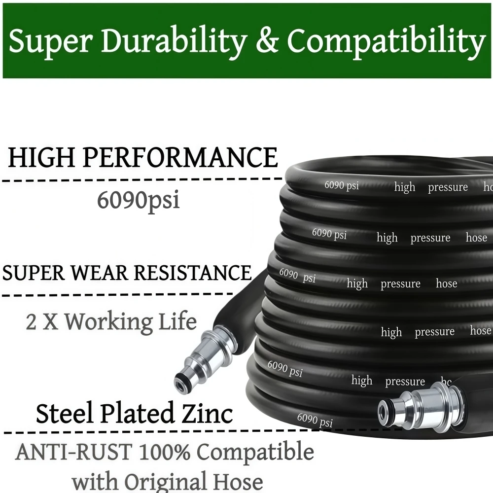 5~30m Car Washer Hose 6090psi Super Flexible Pressure Cleaning Machine Hose Water Cleaning Extension Hose for Bosch Black Decker image 4