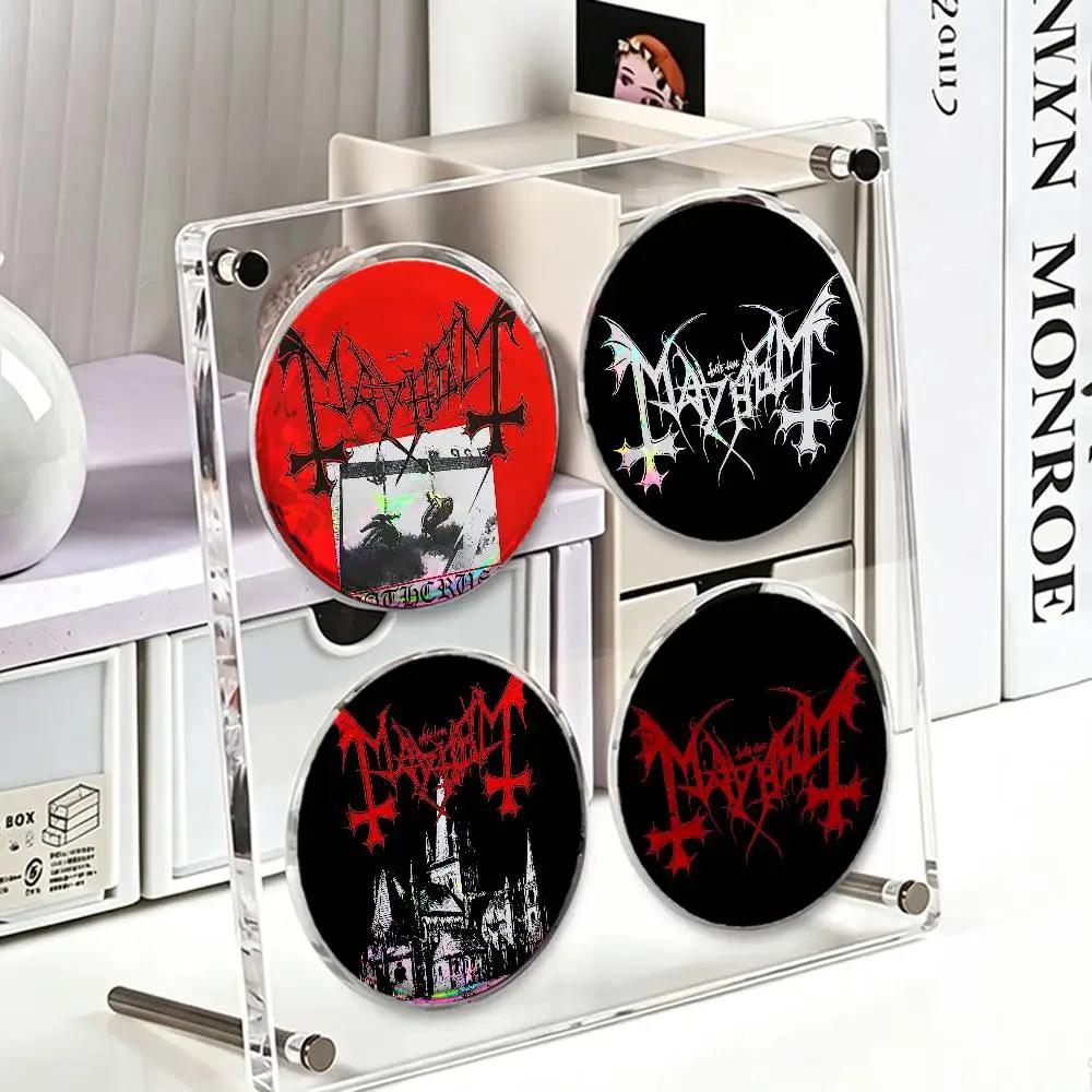 Black Metal M-Mayhem Band Creative Quirky Mini Pill Badges 25mm Micro Button Pins Fan-made Merch  Gift for Friends