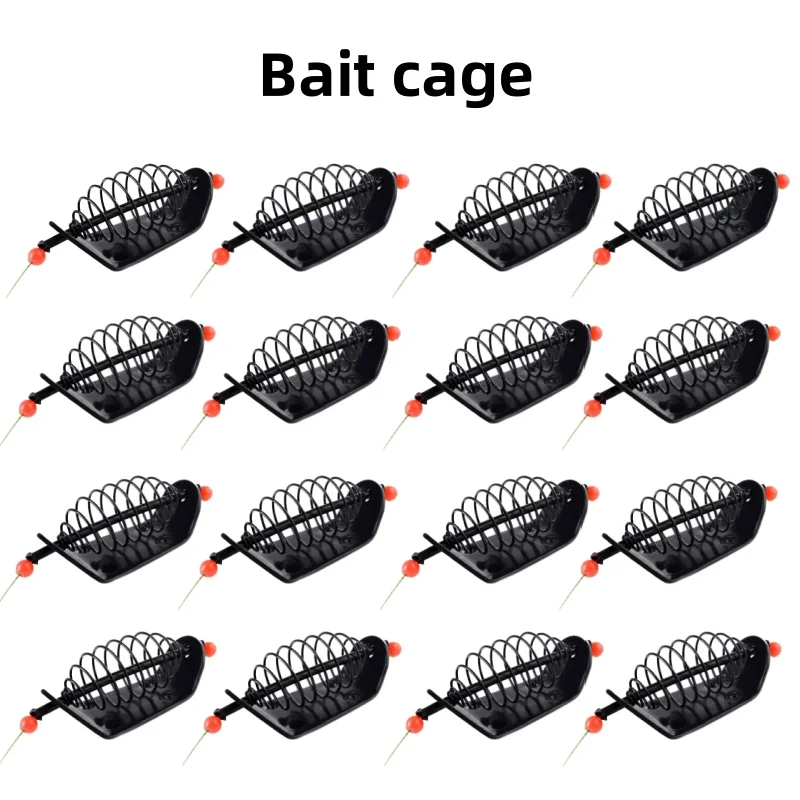 1/3/5PCS Fishing Bait Cage Stainless Steel Wire Swivel With 3 Line Hooks Feeder For Carp Fishing Tackle Accessories Fishing Tool