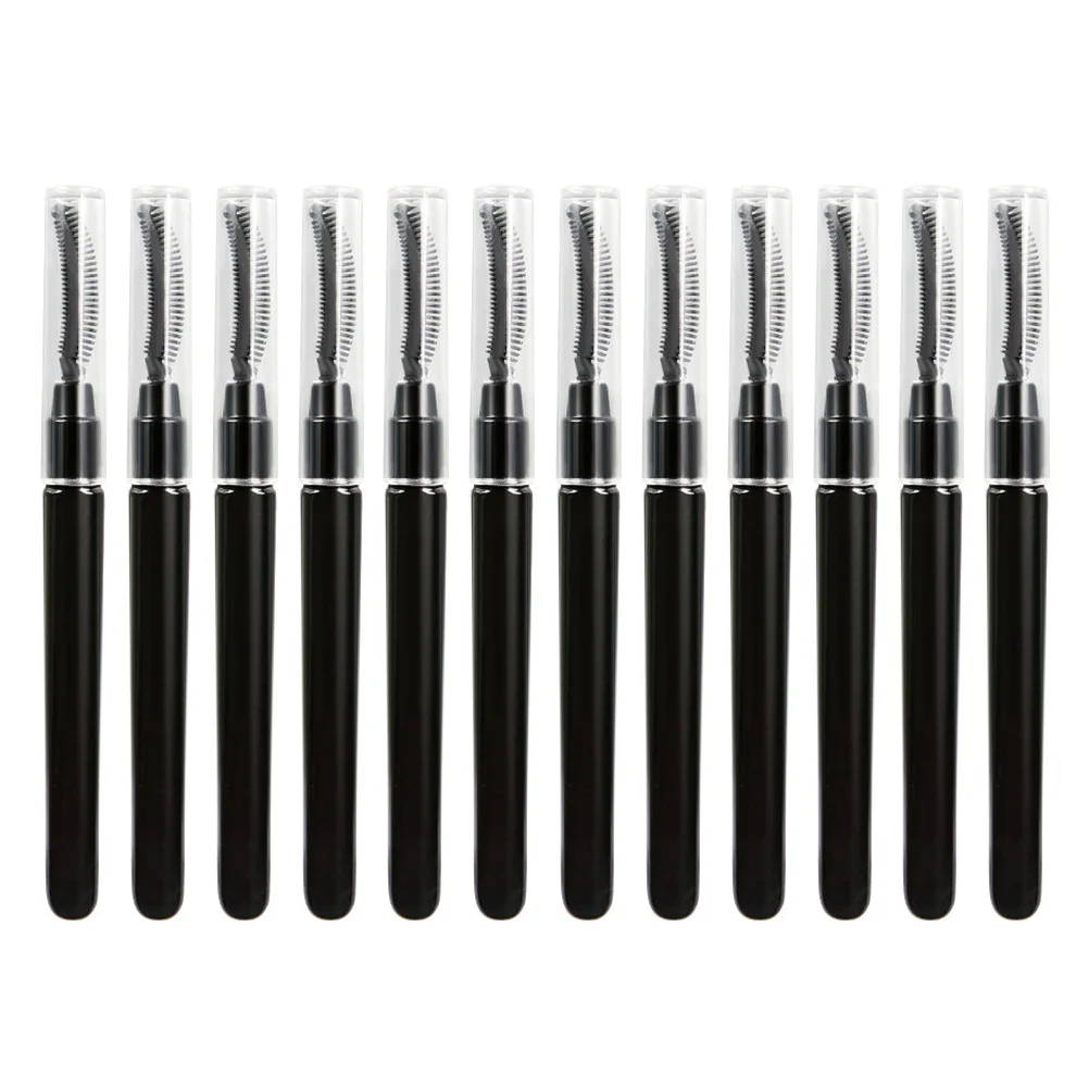 12 stuks wimperkam voor vrouwen premium draagbare make-up tool siliconen wimperborstel verzorging reisaccessoire