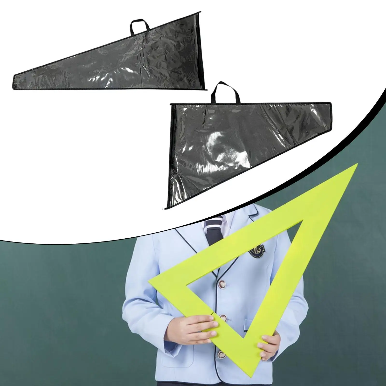 حقيبة حمل على شكل مثلث كبير مع حقيبة حمل بسحاب #4