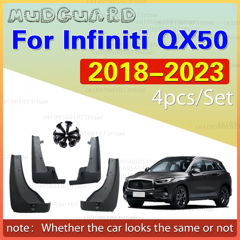 

For Infiniti QX50 P71A 2018 2019 2020 2021 2022 2023 Car Mudflaps Splash Guards Mud Flaps Front Rear Fender Flares Mudguard Tool