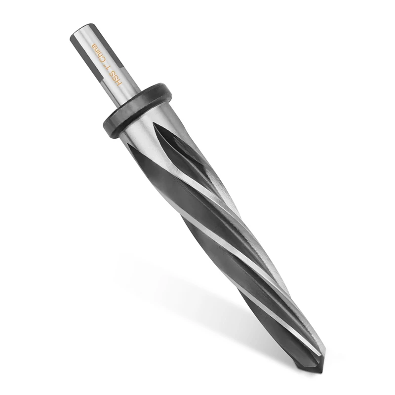 1In Drill Bridge/Construction Reamer Bit With 1/2In Non-Slip Shank M2 HSS Taper Chucking Reamer Bit Tool For Steel Metal