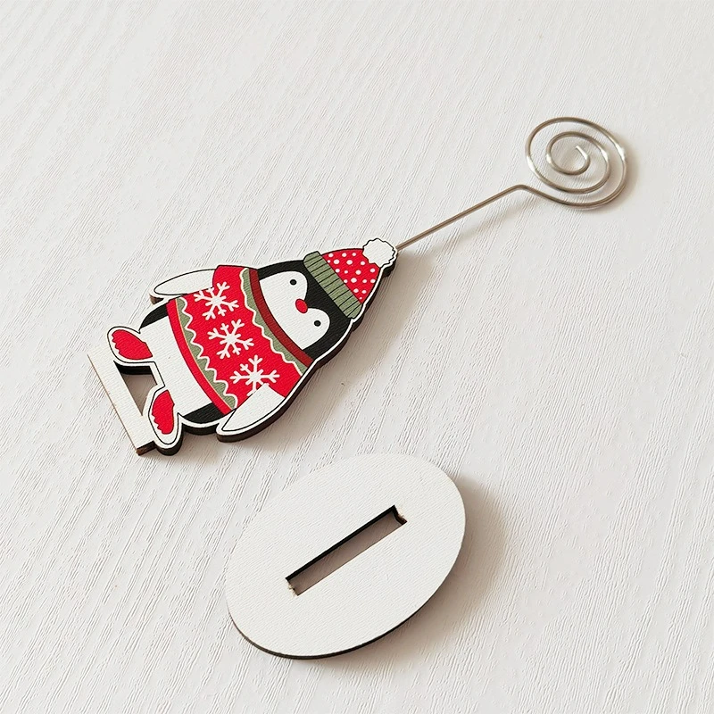 New Simple Creative Christmas Business Card Holder, Message Clip, Photo Clip, Christmas Small Gift, Christmas Note Holder