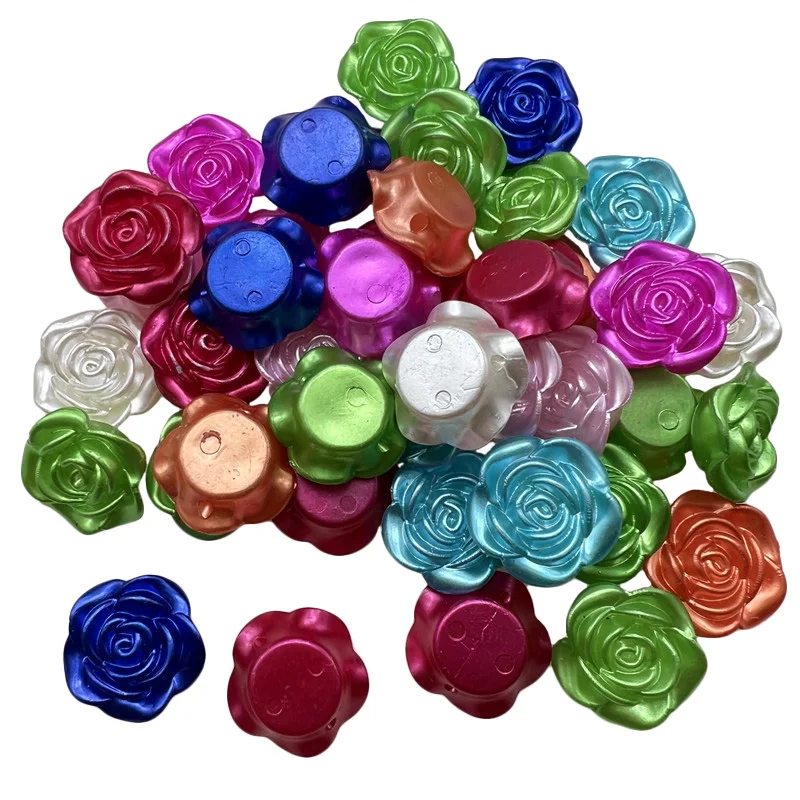 Lotto misto colorato perforato rosa perline tappo distanziatore braccialetto collana gioielli accessori in plastica fai da te che fanno forniture