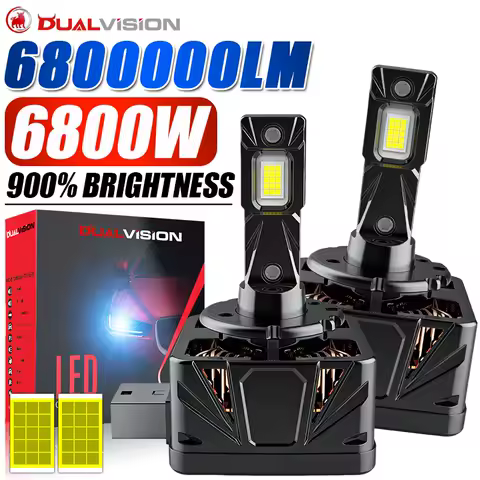 Dualvision D1S LED Headlight Canbus 1:1 HID D3S D5S D8S 6800W D1R D3R 30PC Two-sided CSP Chip 6500K Plug&amp;Play Auto Led 12V 24V
