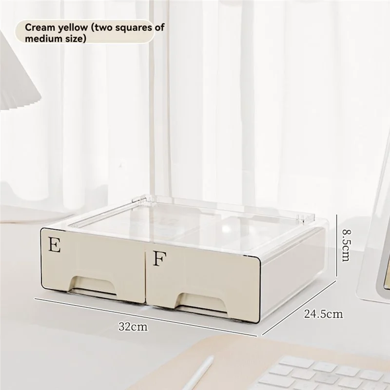 

GYTB-Multifunctional Desktop Cosmetic Storage Box High-End Feel Dust-Proof Drawer Transparent Storage Box Large Capacity