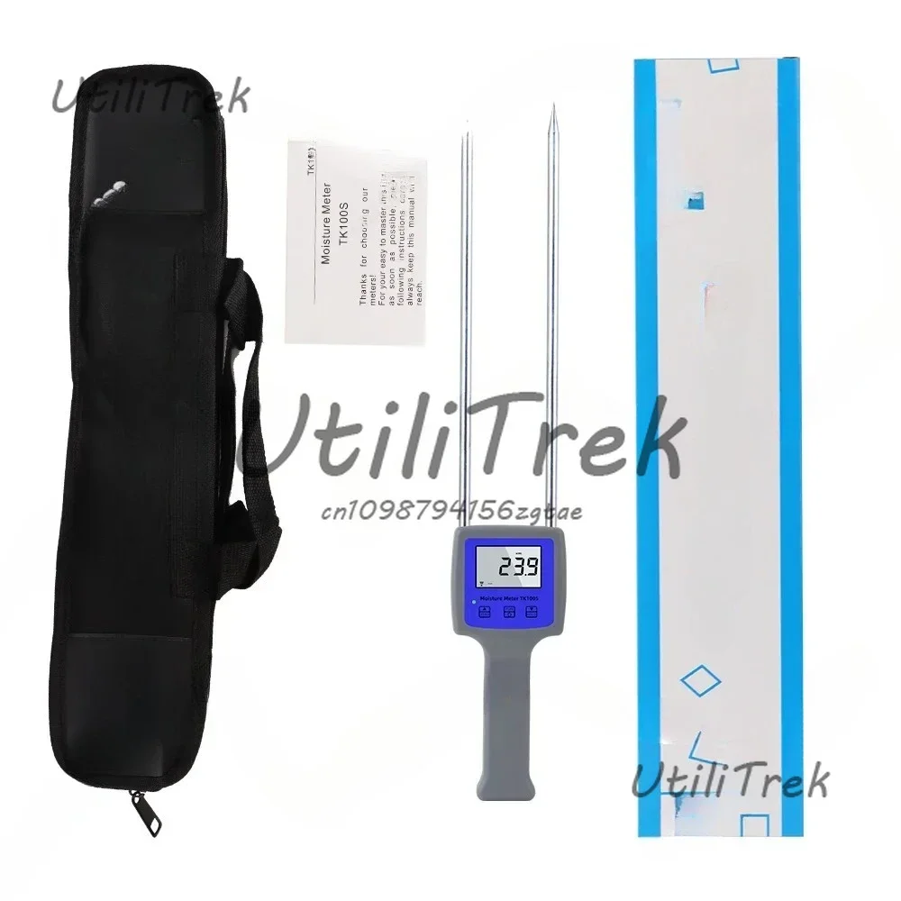 

TK100W гигрометры профессиональный древесный тирса порошок тюк сена торфь измеритель влажности тестер цифровой ЖК-дисплей анализатор влажности