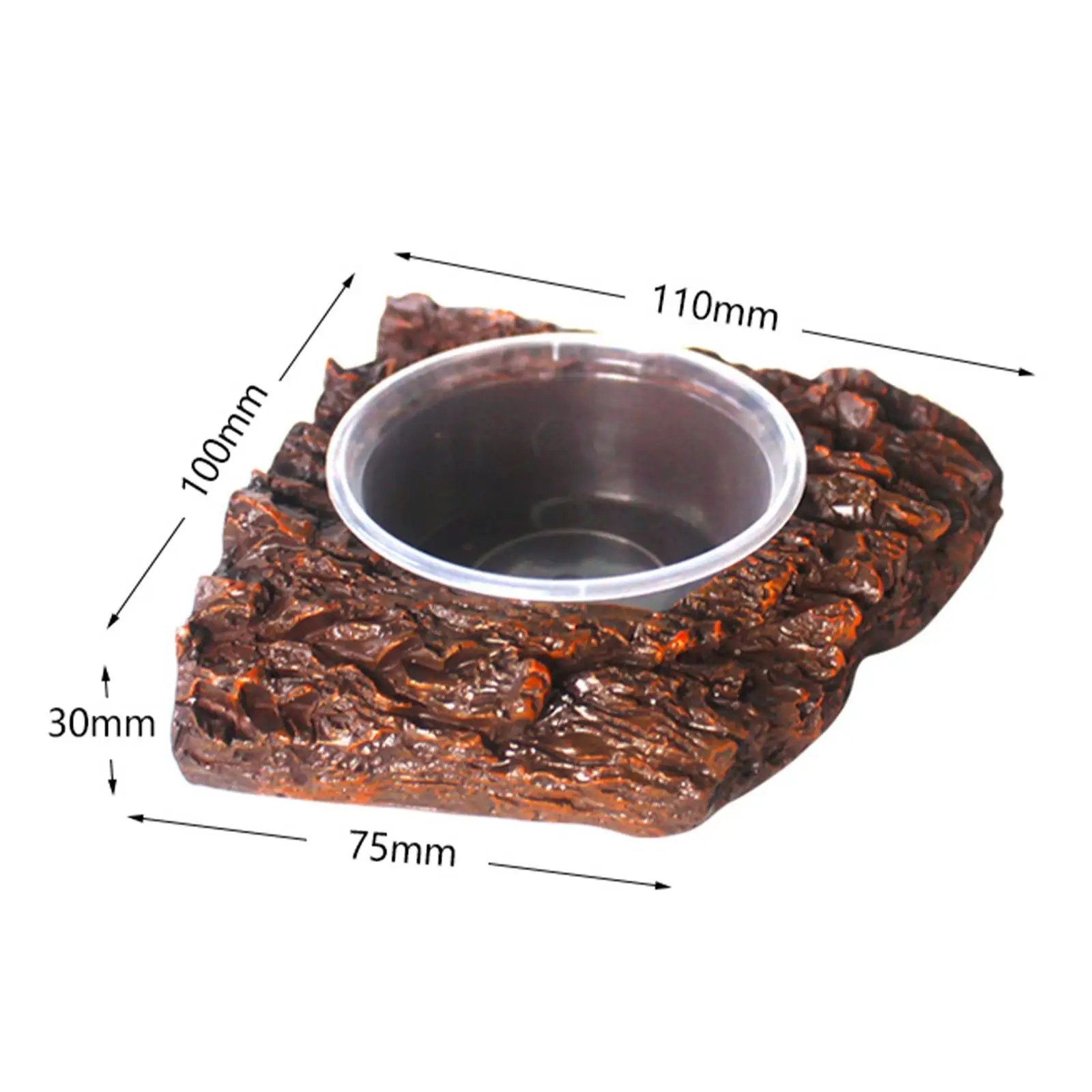 Feeder Dish Frogs Lizards Amphibians Feeding Reptile Food Water Bowl for Chameleon Spiders Turtle Leopard Gecko Bearded Dragons