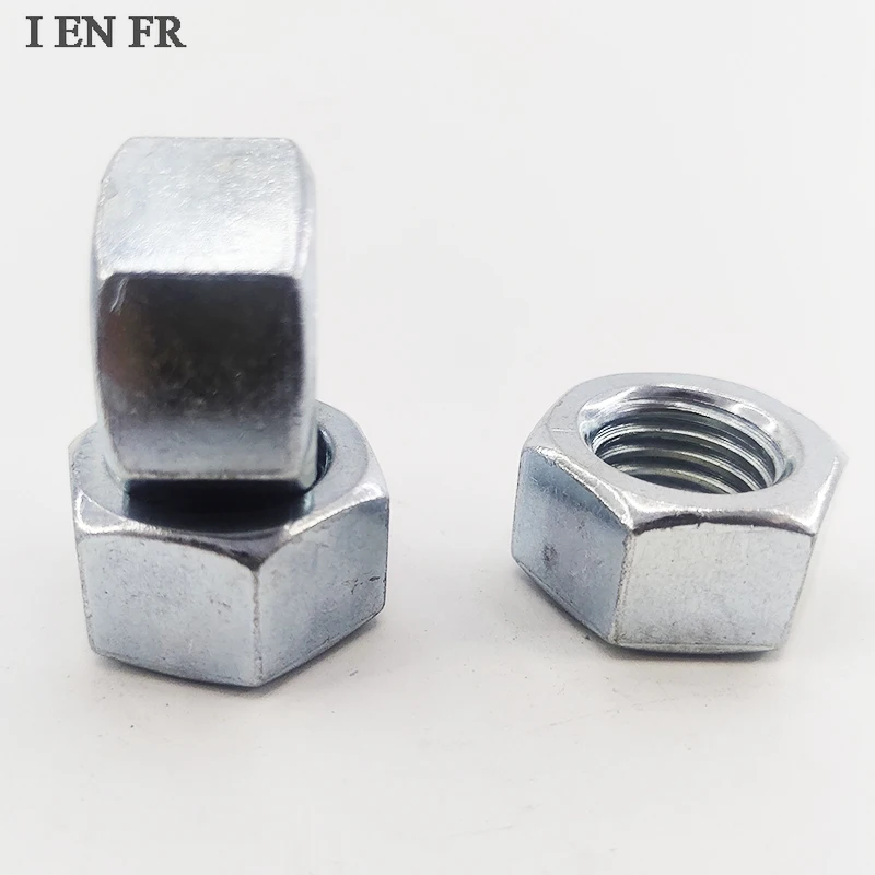 2/50pcs M1.6 M2 M2.5 M3 M3.5 M4 M5 M6 M8 M10 M12 M14 M16 GB6170 Zinc Plated Oxide Carbon Steel Hexagon Hex Nut DIN934