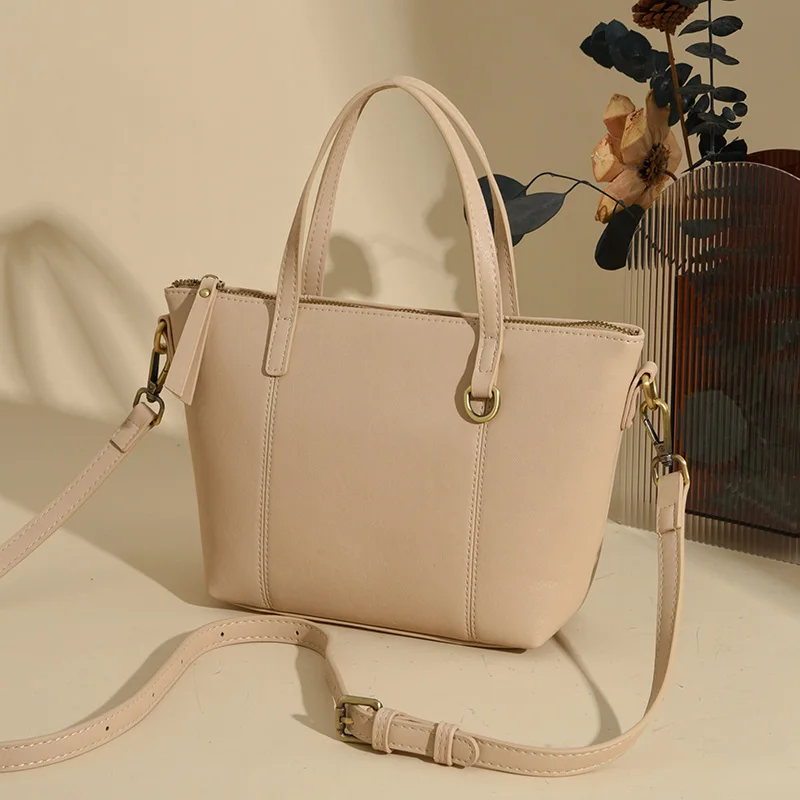 

Women's Casual Tote Soft Leather Handbag Luxury Designer Shoulder Crossbody Hand Bag Ladies Doctor Shopping Sac a main