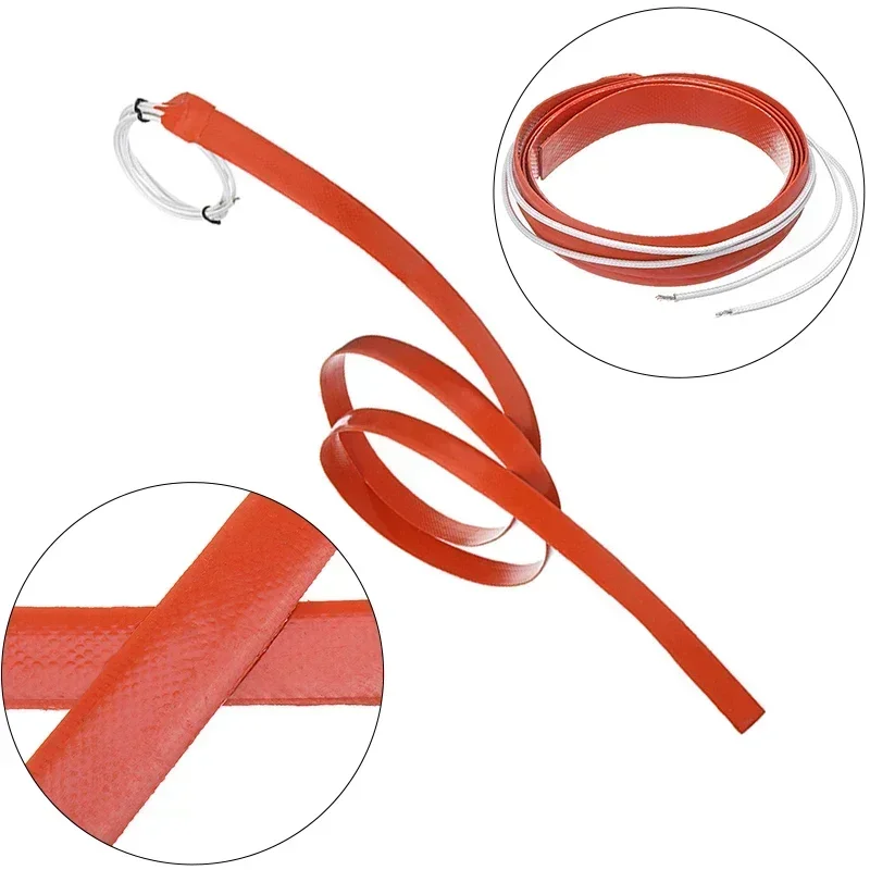 1m 150W Flexible Silicone Heater Belt Heating Pads For De-icing Windshield Wipers Electric Heater Strap