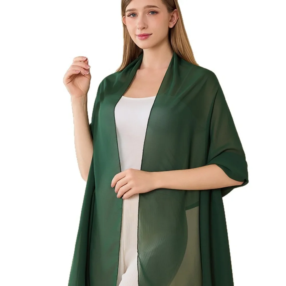 

Элегантная шифоновая шаль, длинная, легкая, из тонкой ткани, для подружек невесты, вечерняя, для свадебной вечеринки