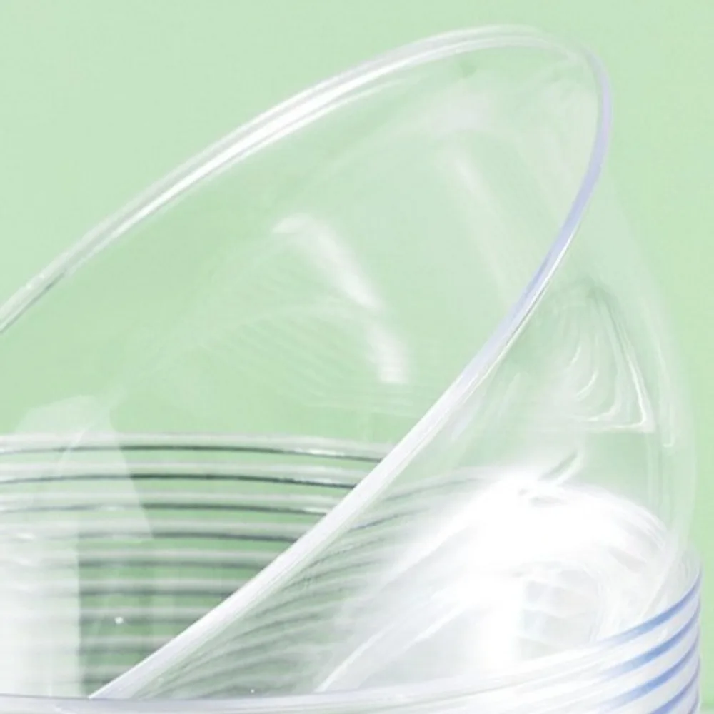 25PCS Food Grade Plastic Disposable Lunch Bowl Thick Transparent Hot Pot Tableware Kitchen Accessories Soup Bowl