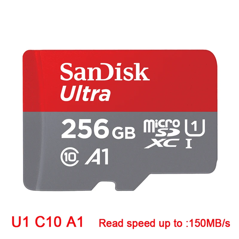 SanDisk-スマートフォン用マイクロSDカード,クラス10 TFメモリカード,32GB, 64GB, 128GB, 256GB, 512GB,テラバイトGB,100% オリジナル