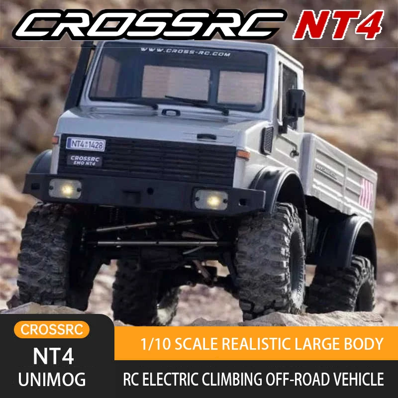 

CROSSRC EMO NT4 RC Cars Climbing Truck Unimog Simulation 1/10 Scale Climbing Truck High and Low-Speed RC Electric Model Car Gift