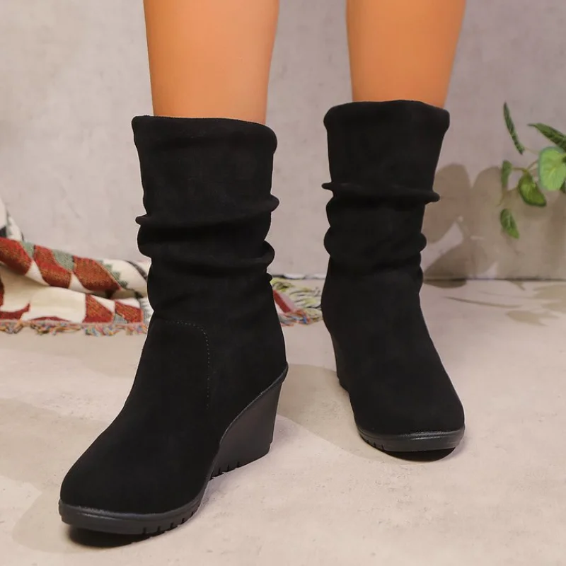 Autumn Winter New Plus Size Flat Shoes for Women Fashion Side Zipper Women's Thigh High Boots Vintage Casual Ladies Riding Boots