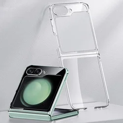 For Samsung Galaxy Z Flip 6 5 7 Case Slim Transparent Clear Hard PC Folding Phone Cover For Samsung Z Flip6 Flip4 Flip5