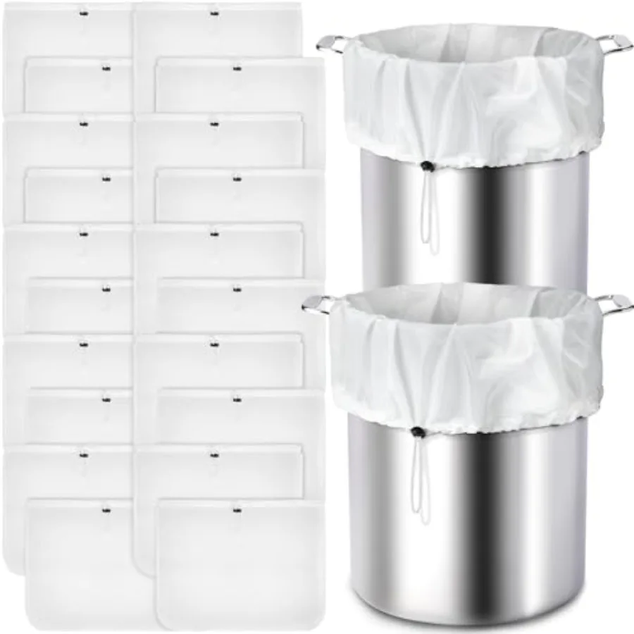

Chumia Pack Brew Bags Reusable Extra Large 26 x 22'' Fine Mesh Strainer Cold Brew Filters Drawstring Cheese Cloth Straining Bag