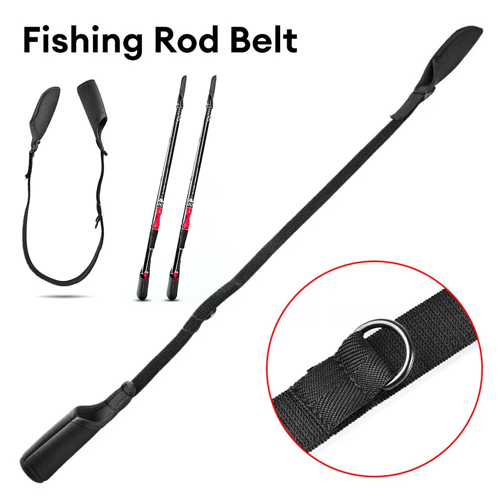 

1PC Fishing Rod Belt Protector Fishing Rod Holder Strap Carp Reel Elastic Wrap Band Pole Holder Fastener Protective Sleeve