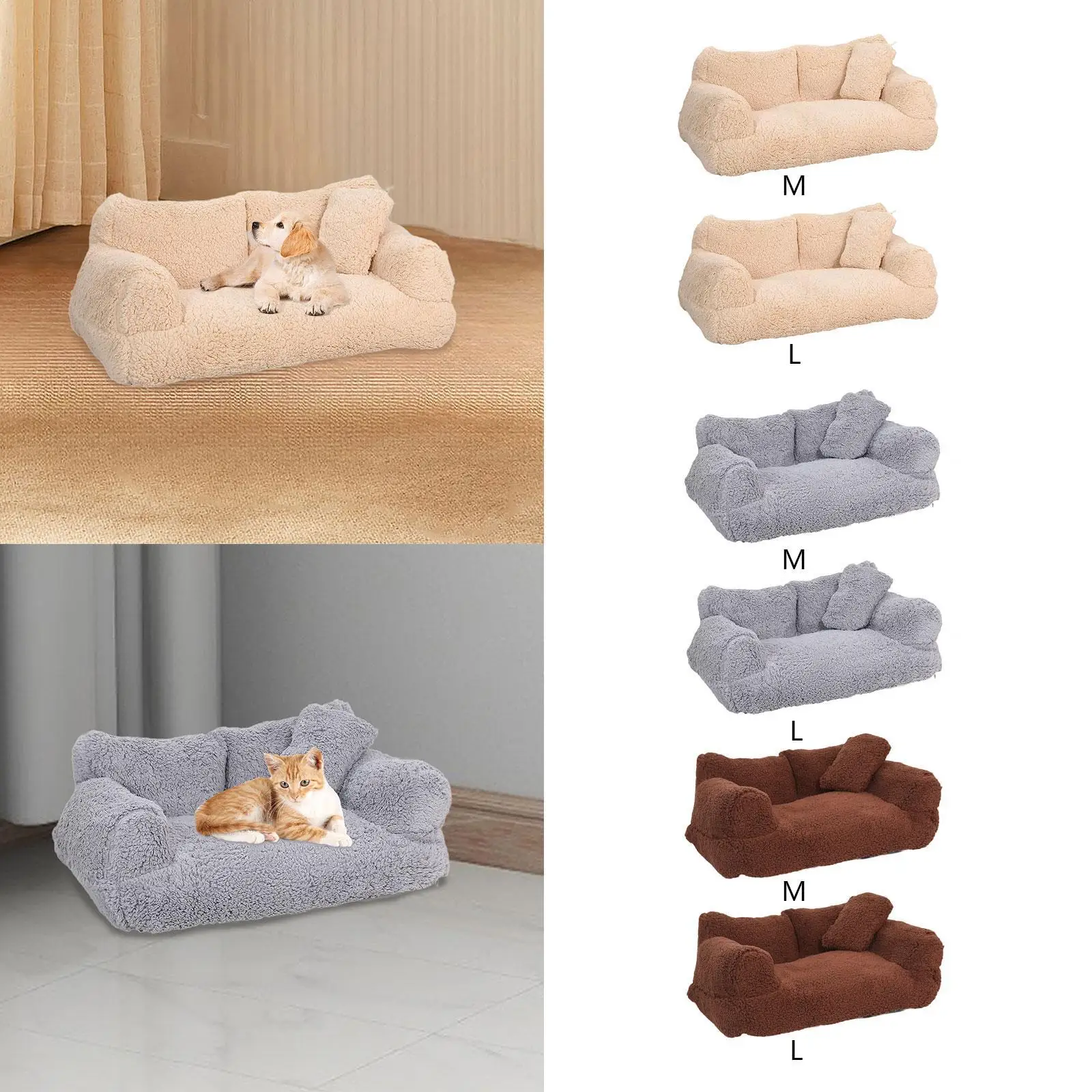 Cat Couch Bed Anti Slip Bottom Cat Beds for Indoor Cats for Cats Puppy