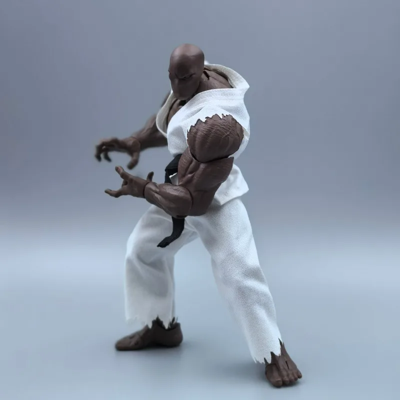 【Nur Kleidung】1/12 Street Fighter Ryu Ken Taekwondo Judo-Trainingsanzug, Weste, Hose, Gürtel-Set für 6-Zoll-Actionfiguren, Romankey-Körper – Detail 1
