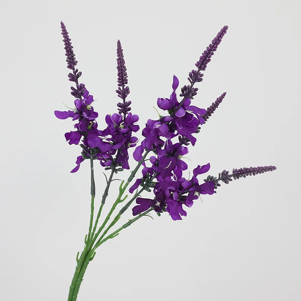 

Realistic Artificial Lavender Flowers Real Touch Handmade Fake Plants Simulation Flower Arrangement Outdoor Garden Decor
