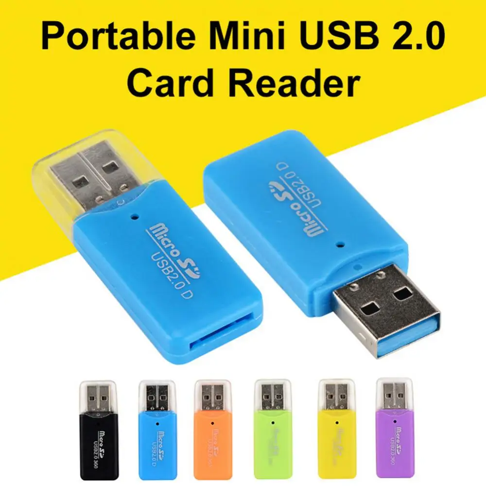 USB 2 0 Interface Card Reader TF Flash Memory Card Reader Portable Mini High Speed USB Adapter For PC Computer