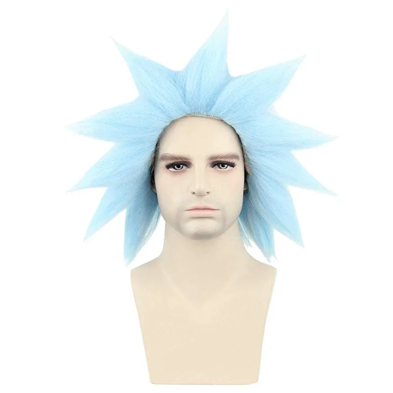 

Sanchez Blue Short Cosplay Wigs Role Play Synthetic Hair Wig Cap