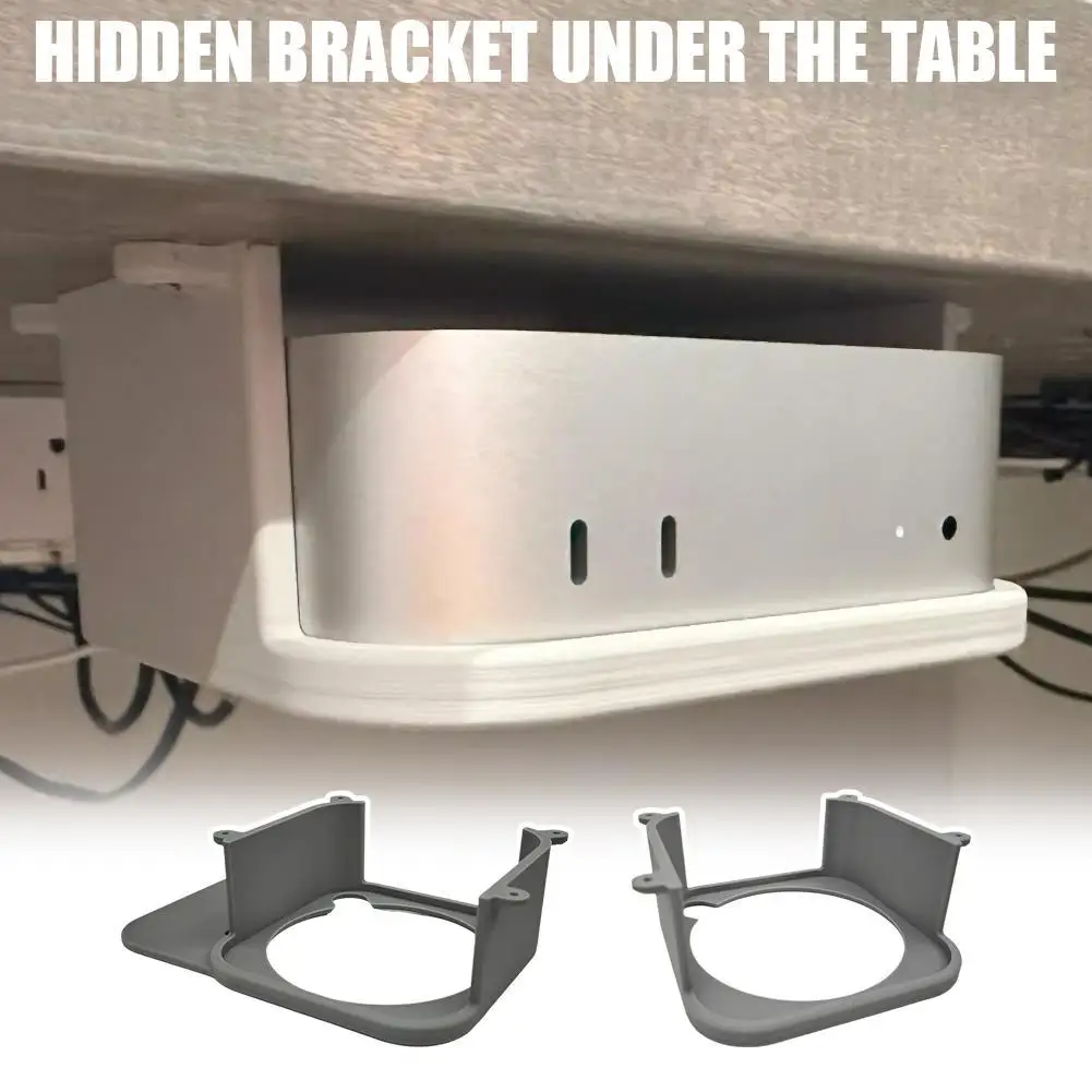 Under Desk Stand For Mac Mini 2024 M4/M4 Pro Under Desk Mounting Stand Case Hidden Bracket Designed With Screws Accessories