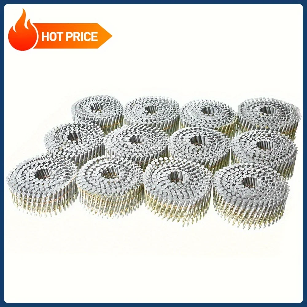 3600 peças 2 "x 0,092" 15 graus de cabeça redonda completa unhas novas