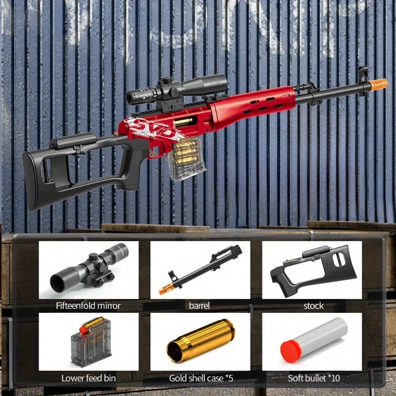 2025 arma de bala macia brinquedo modelo arma pode ser disparada manualmente carregado rifle de assalto submetralhadora presente de aniversário de natal