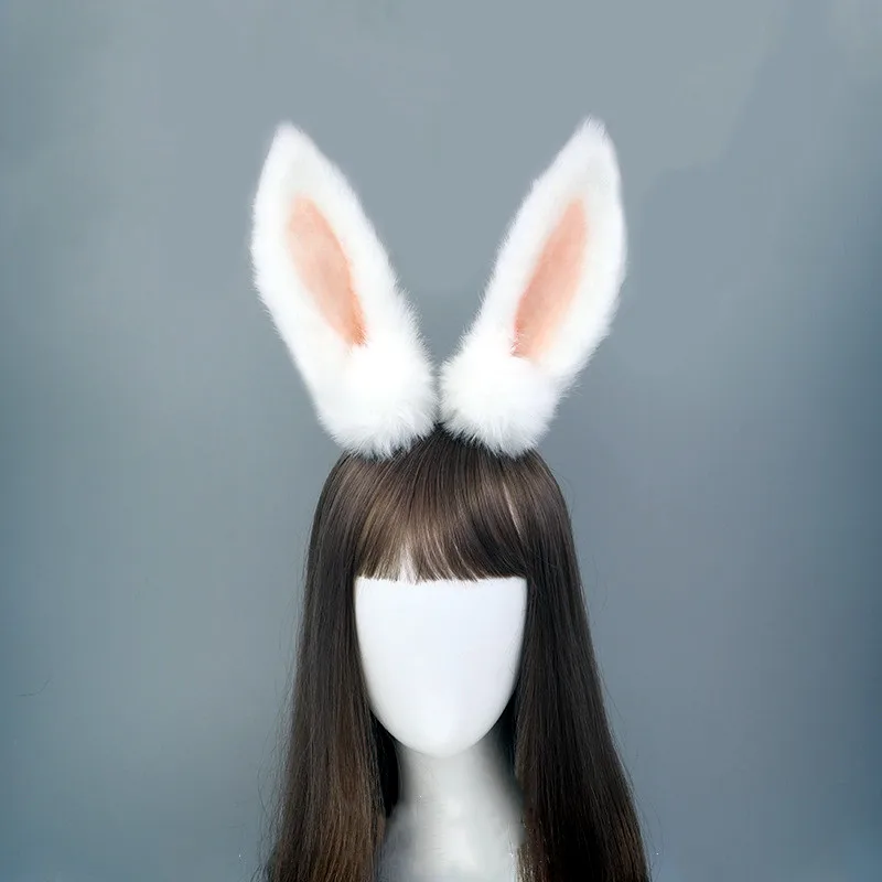 

Simulated Furry Rabbit Ear Animal Headband Lolita Cosplay Accessories Club Pub Masquerade Party Women's Props