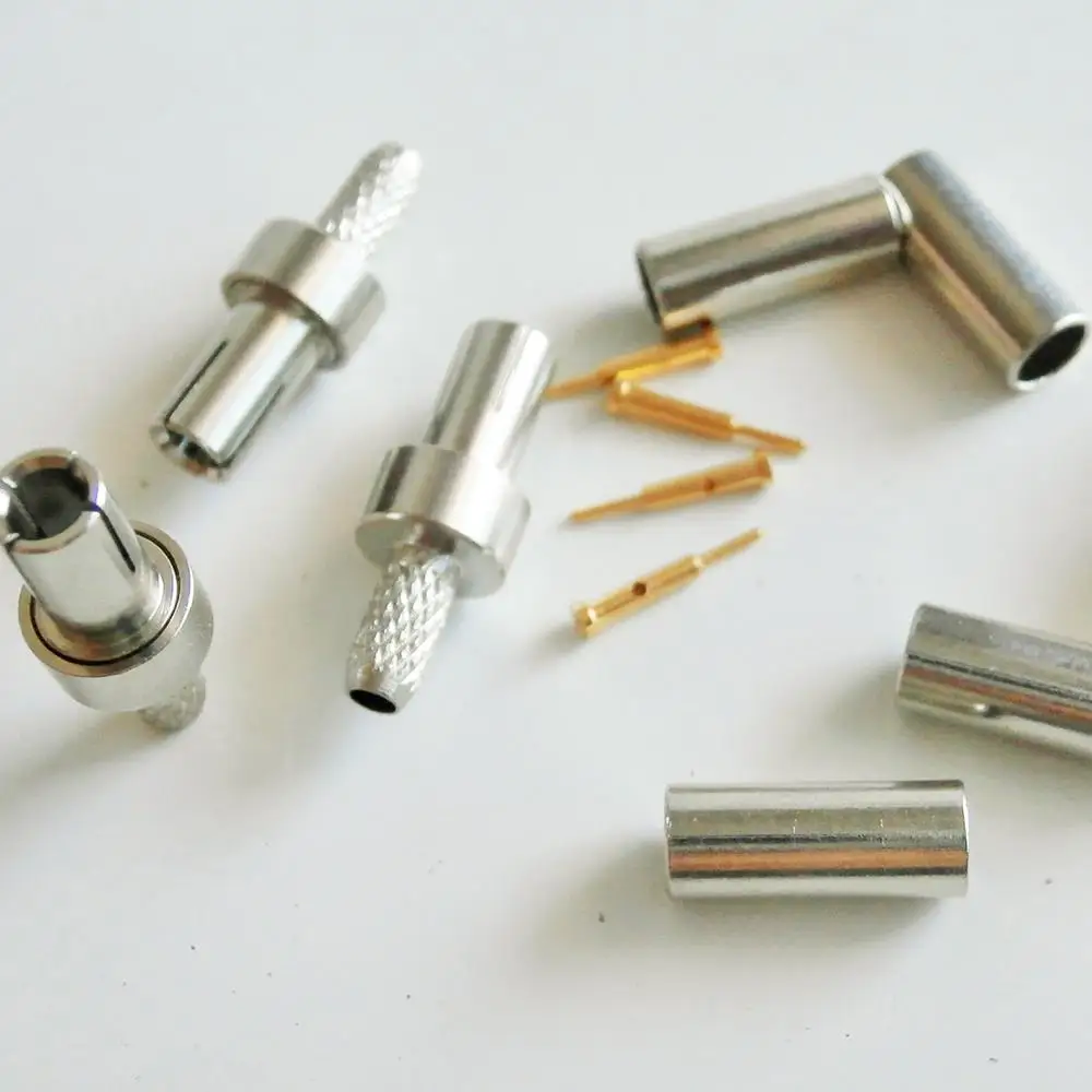 RF Connector TS9 Male Jack Crimp for RG316 RG174 RG179 LMR100 Cable Plug Brass Straight Coaxial RF Adapters
