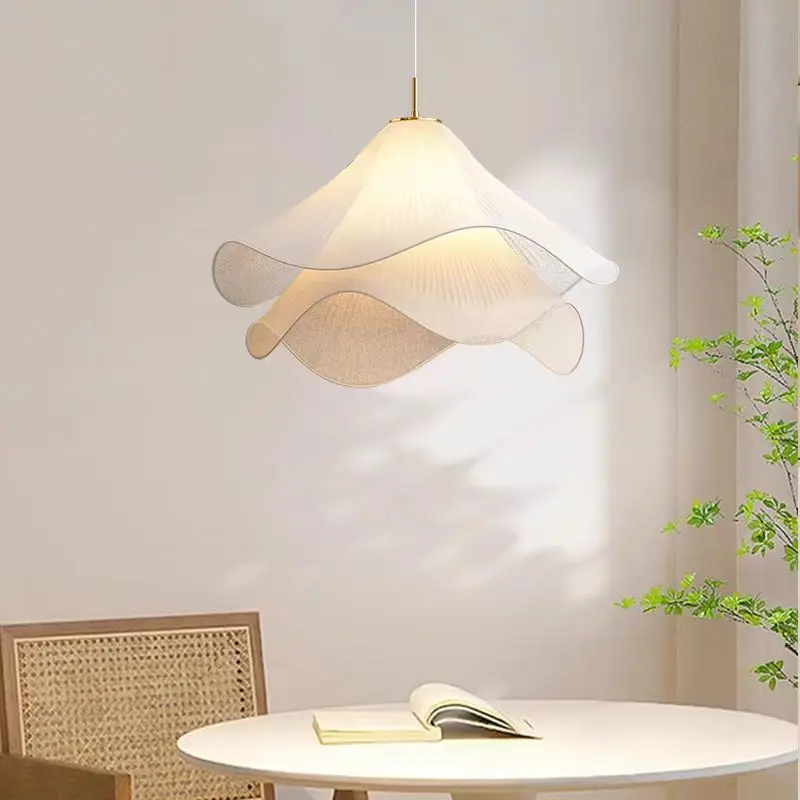 Lia Pendant Light Nordic Minimalist white fabric flower lamp Living Room Bedroom kid\'s room lamp Balcony dining room light