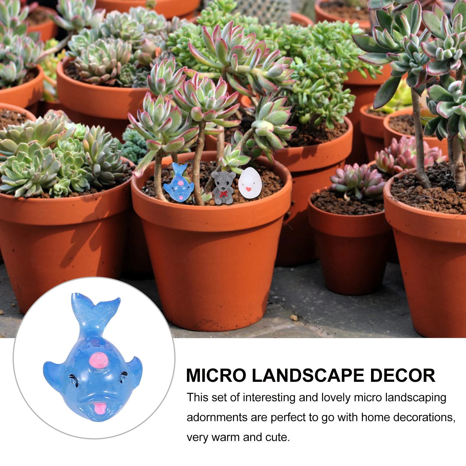 

50pcs Accessories Resin Micro Landscape Decor DIY Ornament Cartoon Statue Garden Decorative Accessories