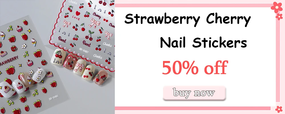 1pc 5d Macaron Blume/Frucht Nagel Charms Aufkleber geprägt Bär/Kaninchen/Brief Nägel Schieber Aufkleber Sommer Kleber Maniküre Dekor & y – Detail 4