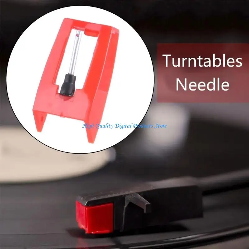 

U2JE 2Pcs Record Player Needle for Turntables Replacement Music Needle Vinyls Record