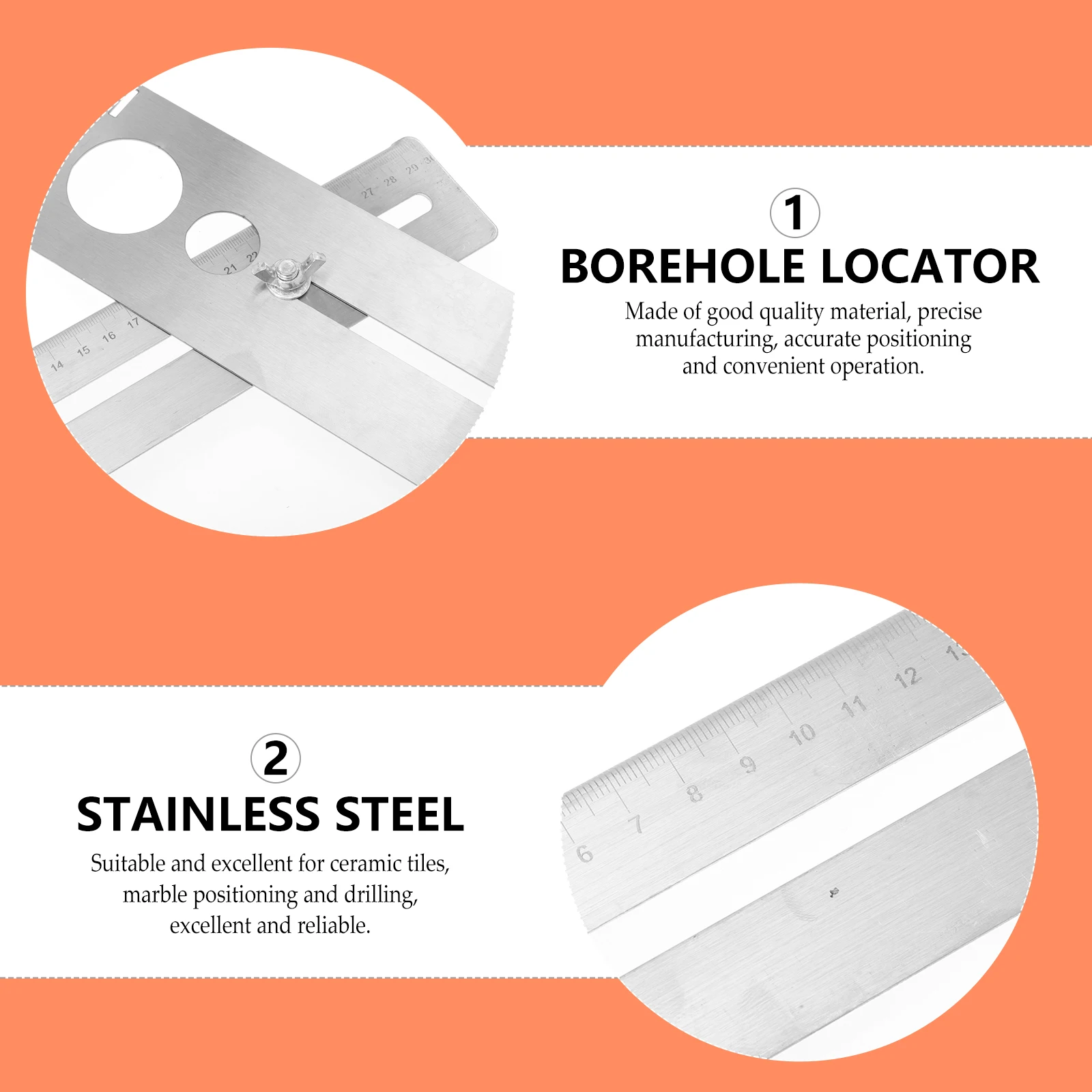 

1Pc Practical Borehole Drilling Tool Stainless Steel Hole Opener for Ceramic and Marble Surfaces