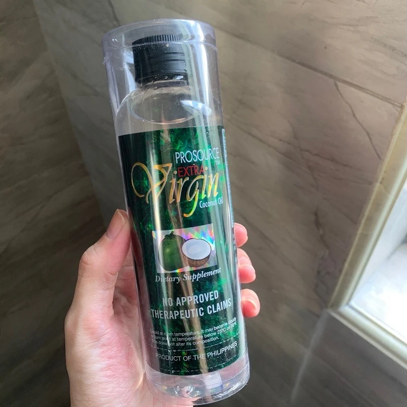 Olio di cocco vergine (filippine), multiuso per la cura della pelle e dei capelli, rimozione del trucco e massaggio idratante