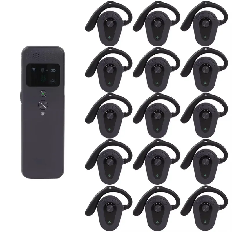 Wireless Audio Tour Guide Headset Microphone System Radio Guide, Radioguide for School Conference Simultaneous Interpretation