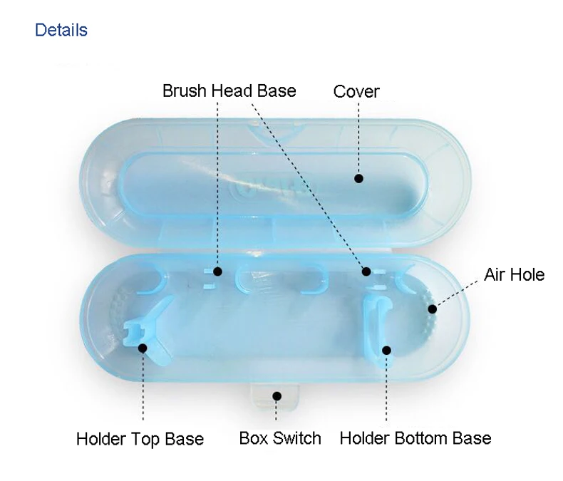 Caja de viaje portátil para Oral B, soporte para cepillo de dientes eléctrico, senderismo, baño, al aire libre, a prueba de polvo