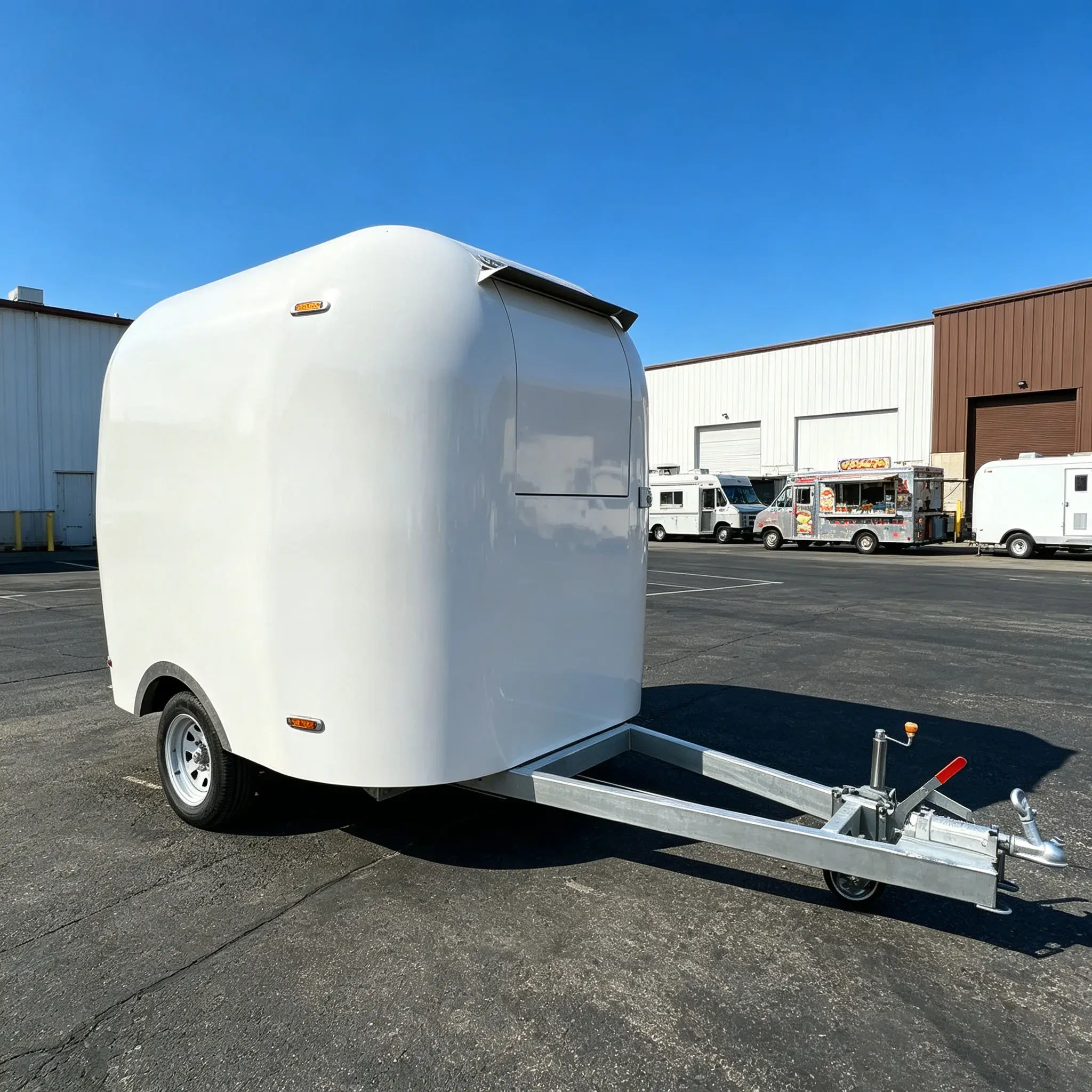 Vintage Style Mobile Food Truck Fully Equipped Mini Service Cart Towable Mobile Food Trailer for Pizza BBQ Food Shop