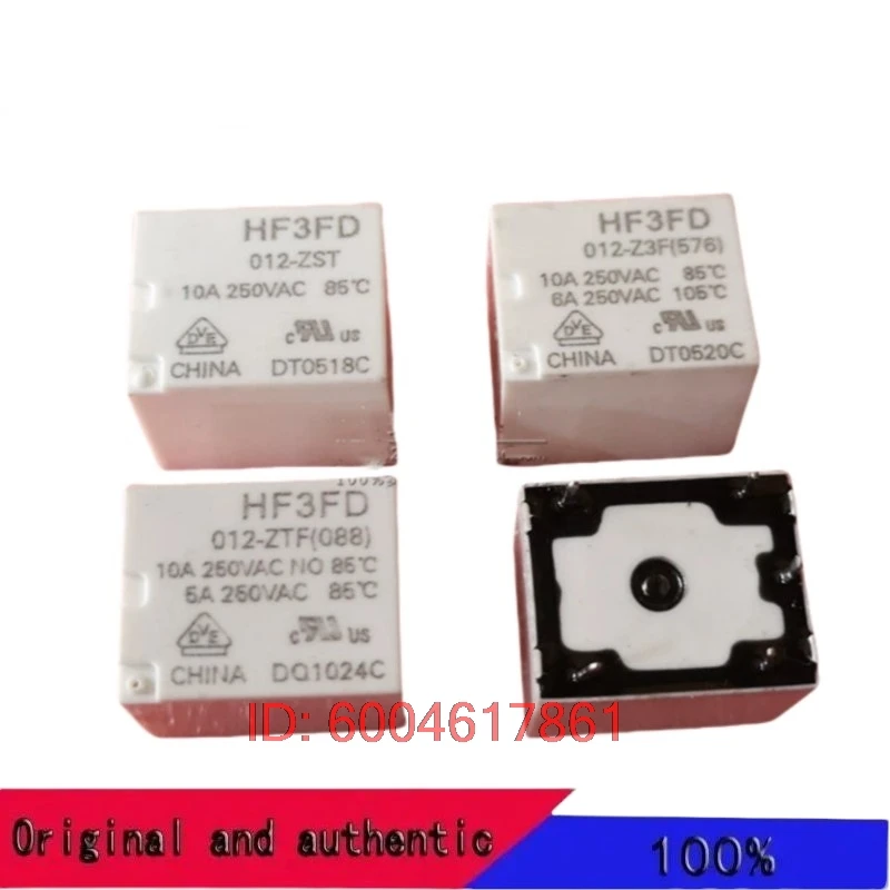 10 teile/los HF3FD-012-ZTF(676)  RELAY HF3FD 012-ZTF 12VDC 10A DIP-5 HF3FD-012-Z3F HF3FD-012-ZST HF3FD-012-ZSTF