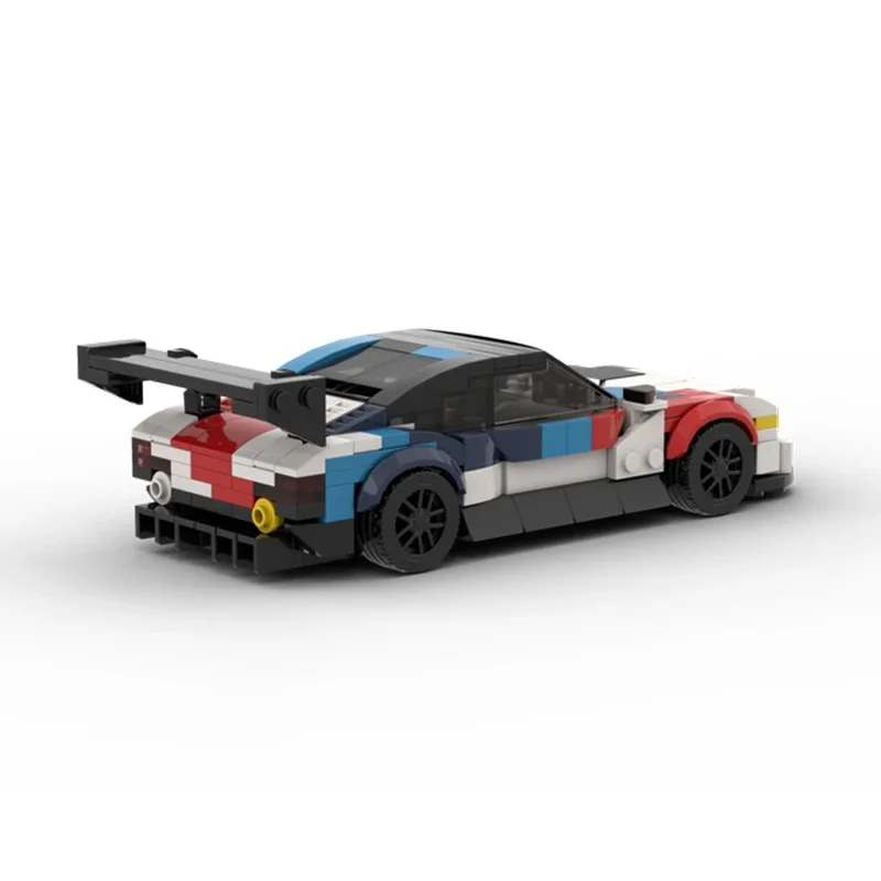 Modelo de campeão de velocidade moc tijolos de construção m4 gt3 camada superior carro esportivo tecnologia modular montar crianças terno brinquedos presentes feriado