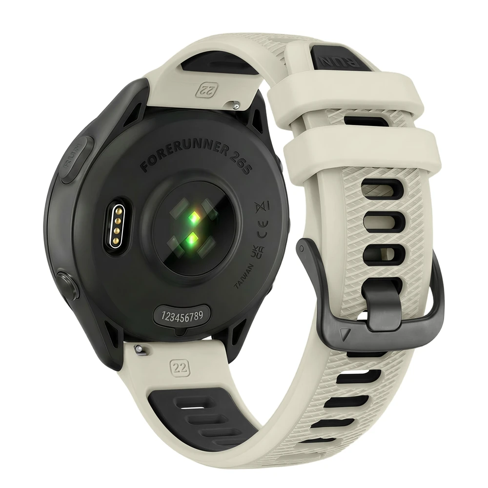 Universelles 22-mm-Sport-Silikonarmband für Garmin Forerunner 265 255 Musikband für Vivoactive 4/Venu 4 45 mm Armband-Uhrenarmband – Detail 36