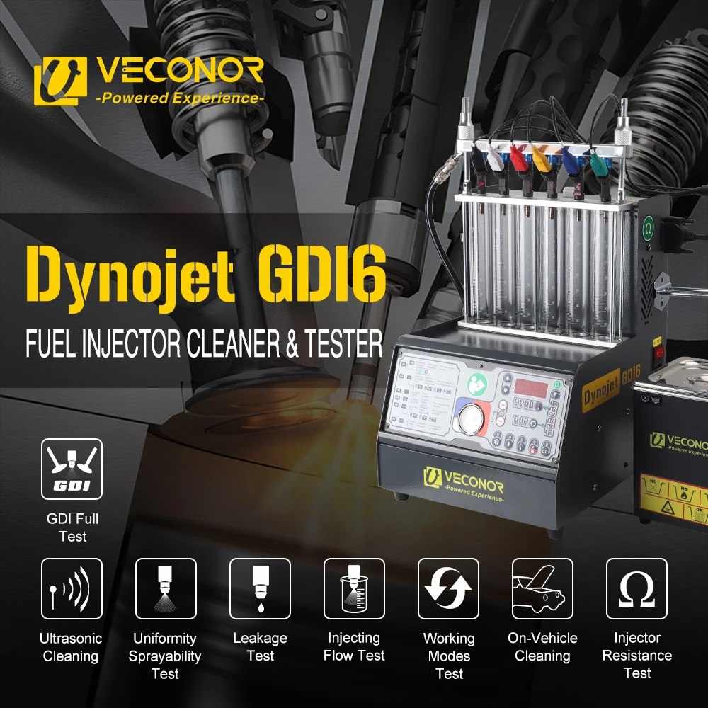 

Fuel Injector Cleaner Tester Machine 6 Cylinders GDI PFI EFI for Car